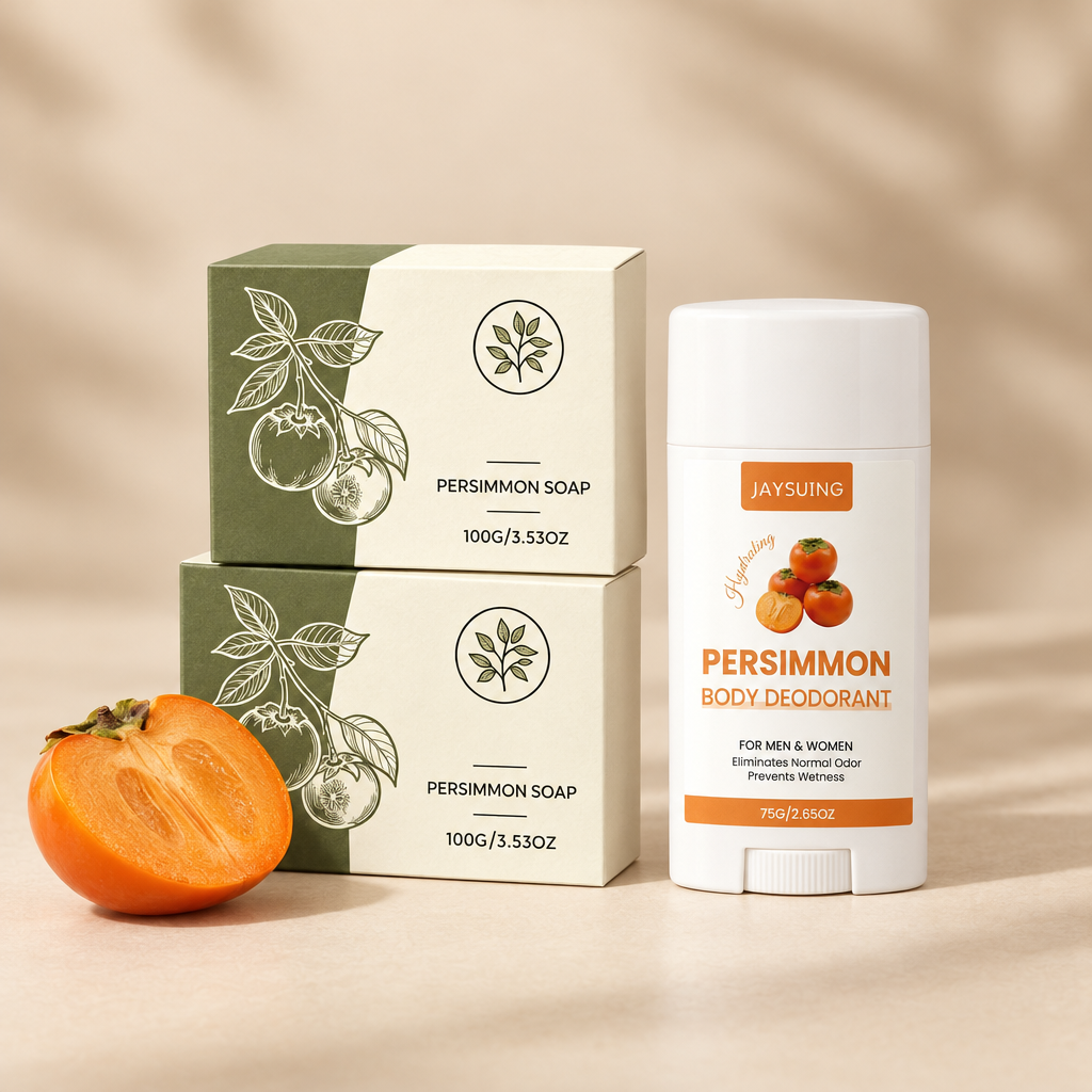 Persimmon Trio: two Persimmon Cleansing Bars and Persimmon Body Deodorant